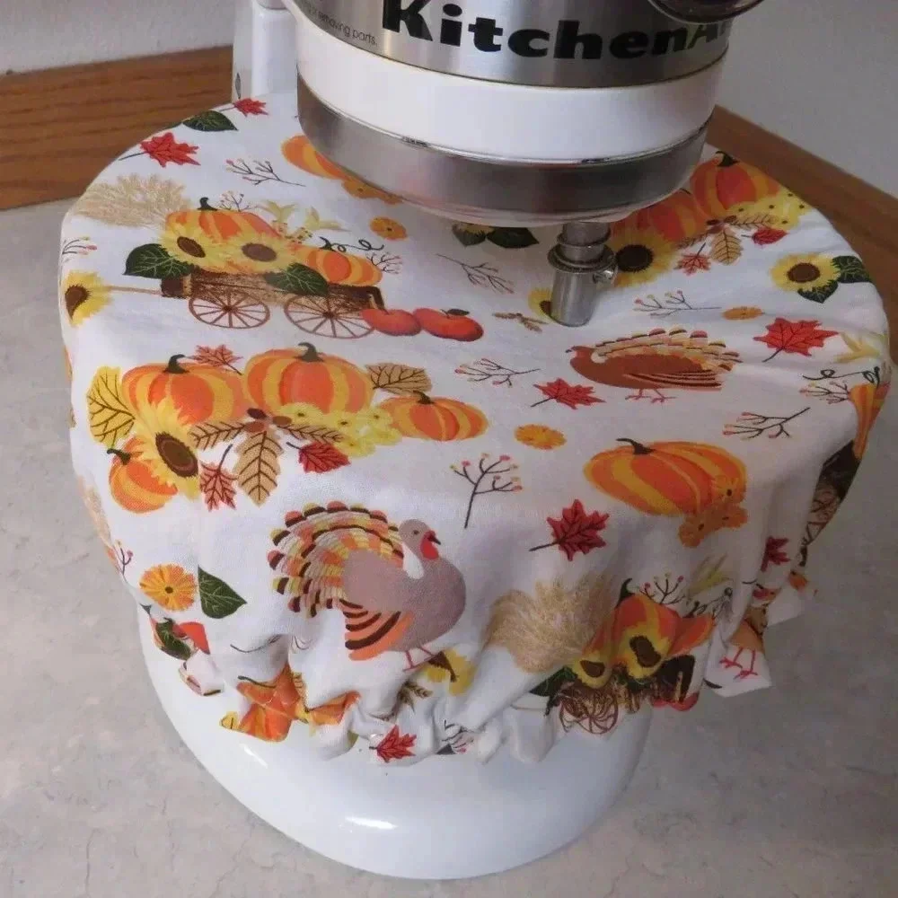 Kitchenaid Bowl Cover, Reversible Sunflowers and Pumpkins